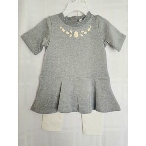 Jillian's Closet‎ Dress & Leggings Set Embellished Gray Outfit 18M